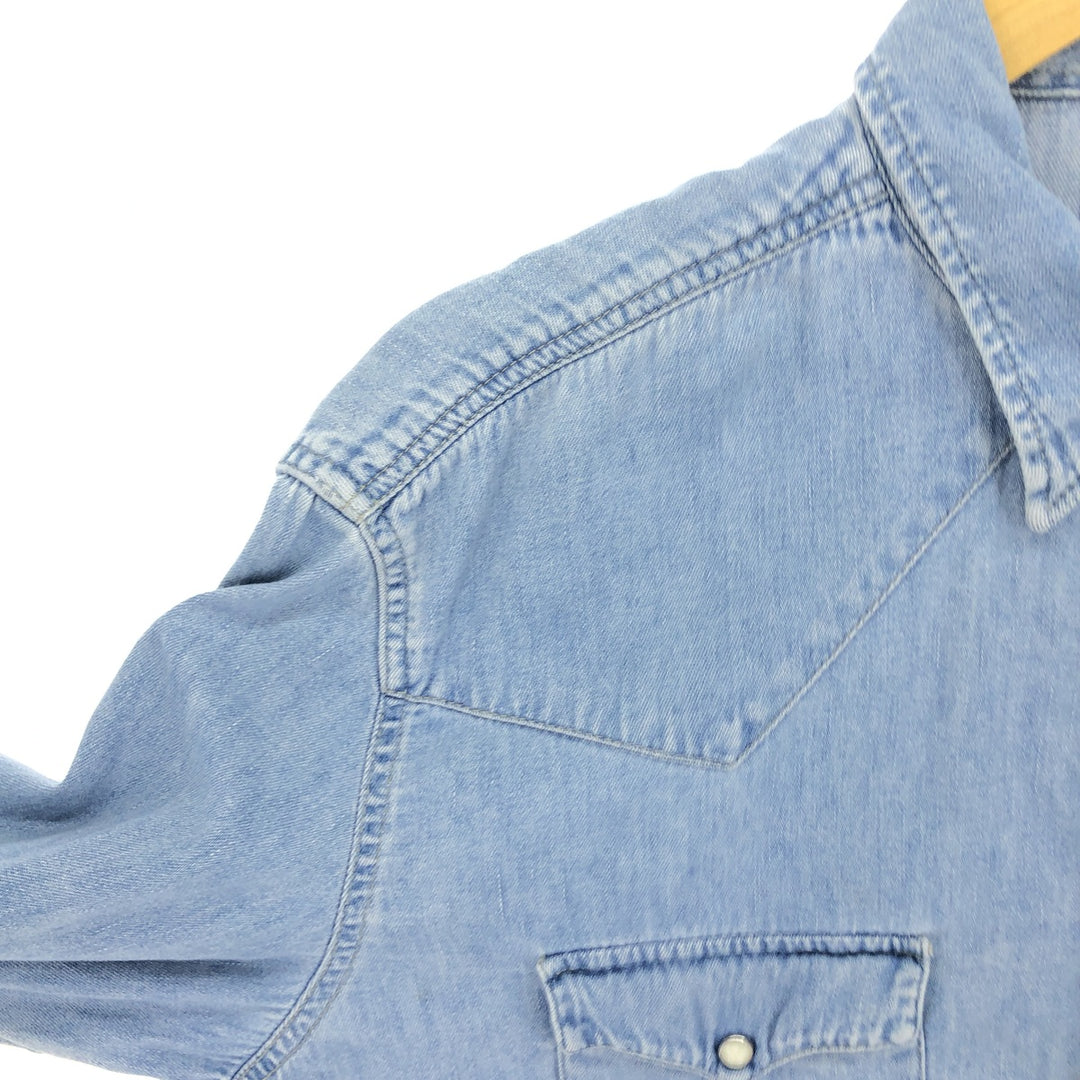 90'S Levi's Long Sleeve Denim Western Shirt Men's XL Vintage /eaa485050