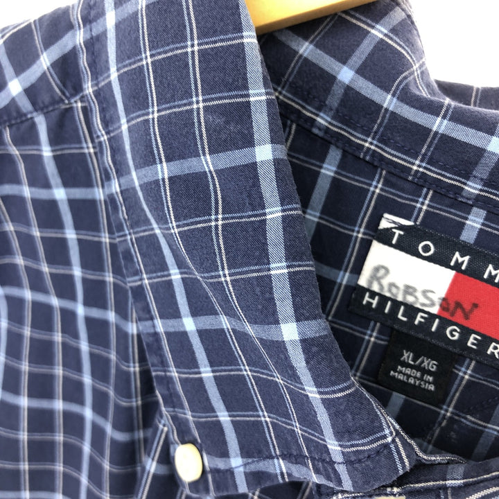 Tommy Hilfiger short sleeve button down check shirt men's XL size /eaa485072