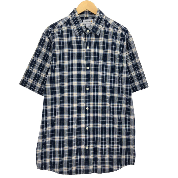 Carhartt Short Sleeve Cotton Check Shirt Men's M Size / eaa485073