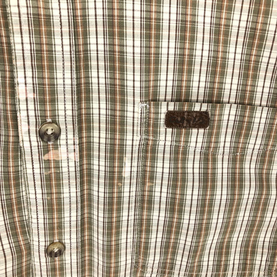 Carhartt short sleeve button down check shirt men's size L / eaa485074