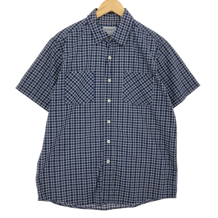 Carhartt Short Sleeve Cotton Check Shirt Men's Size L / eaa485075