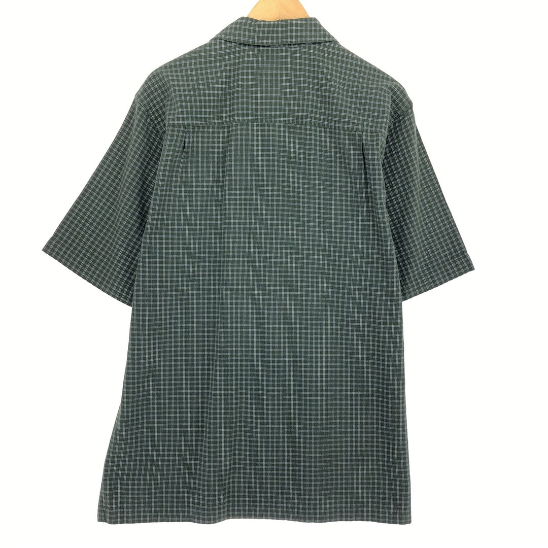 WOOLRICH Check Pattern Short Sleeve Open Collar Shirt Box Shirt Men's M size / eaa485076