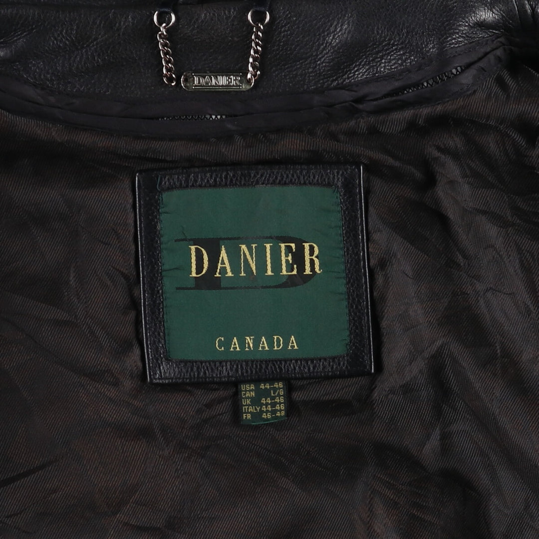 DANIER Leather Coat Made in Canada Men's Size L /eaa485123