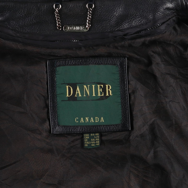 DANIER Leather Coat Made in Canada Men's Size L /eaa485123