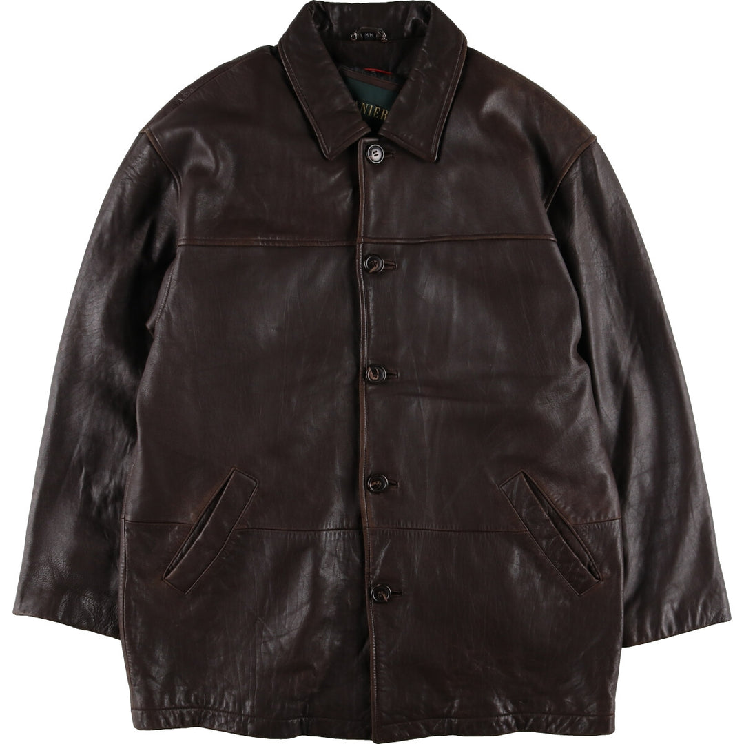 DANIER Thinsulate Leather Coat Men's M size /eaa485126