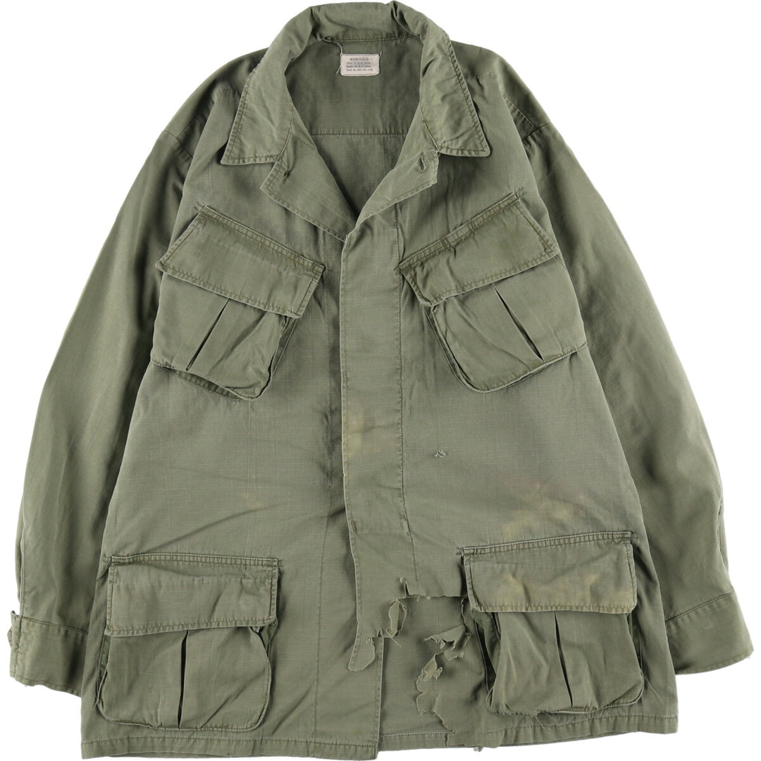 Special price for a genuine 60'S US military Jungle Fatigue 4th Military Combat Jacket, made in USA, size M for men /eaa485214