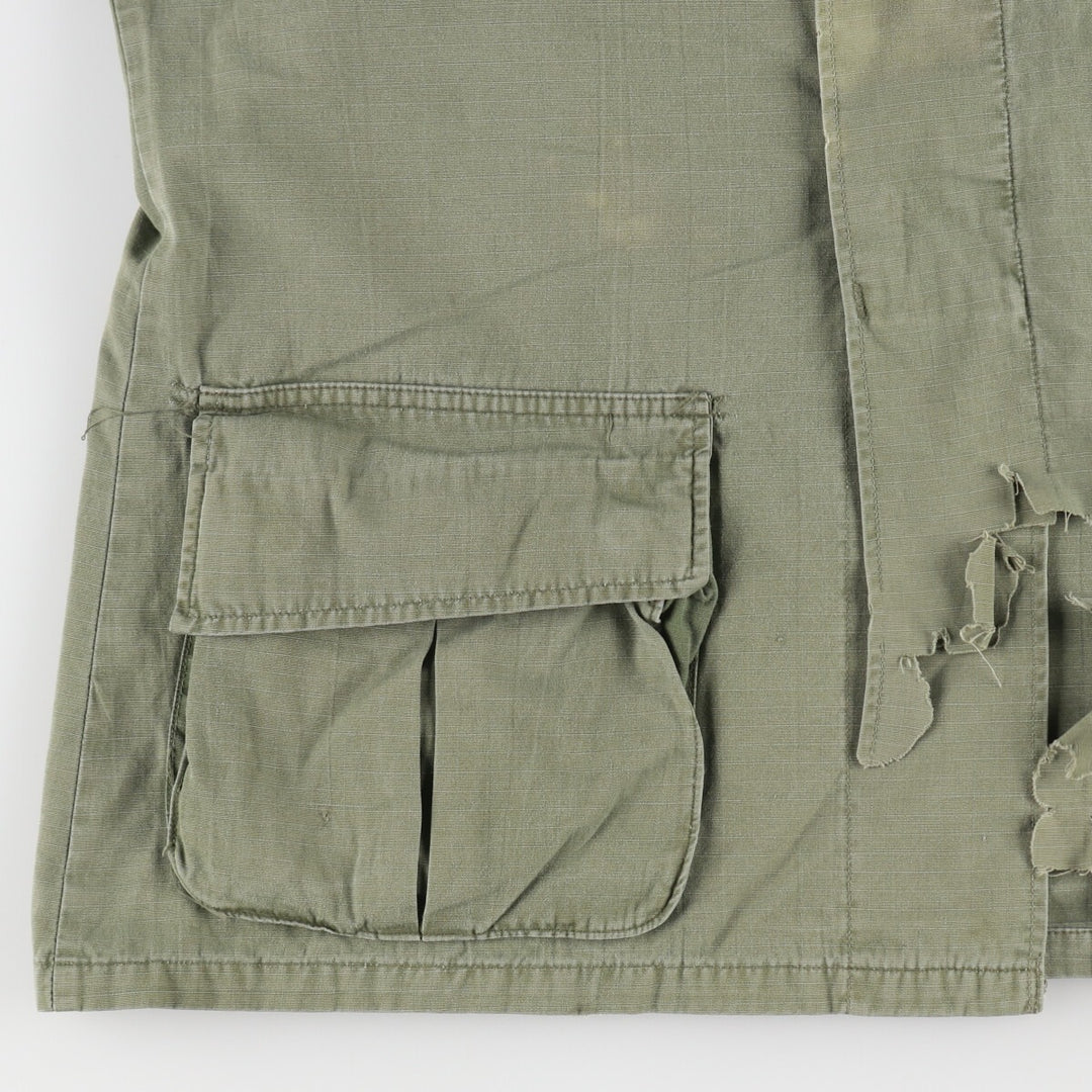 Special price for a genuine 60'S US military Jungle Fatigue 4th Military Combat Jacket, made in USA, size M for men /eaa485214