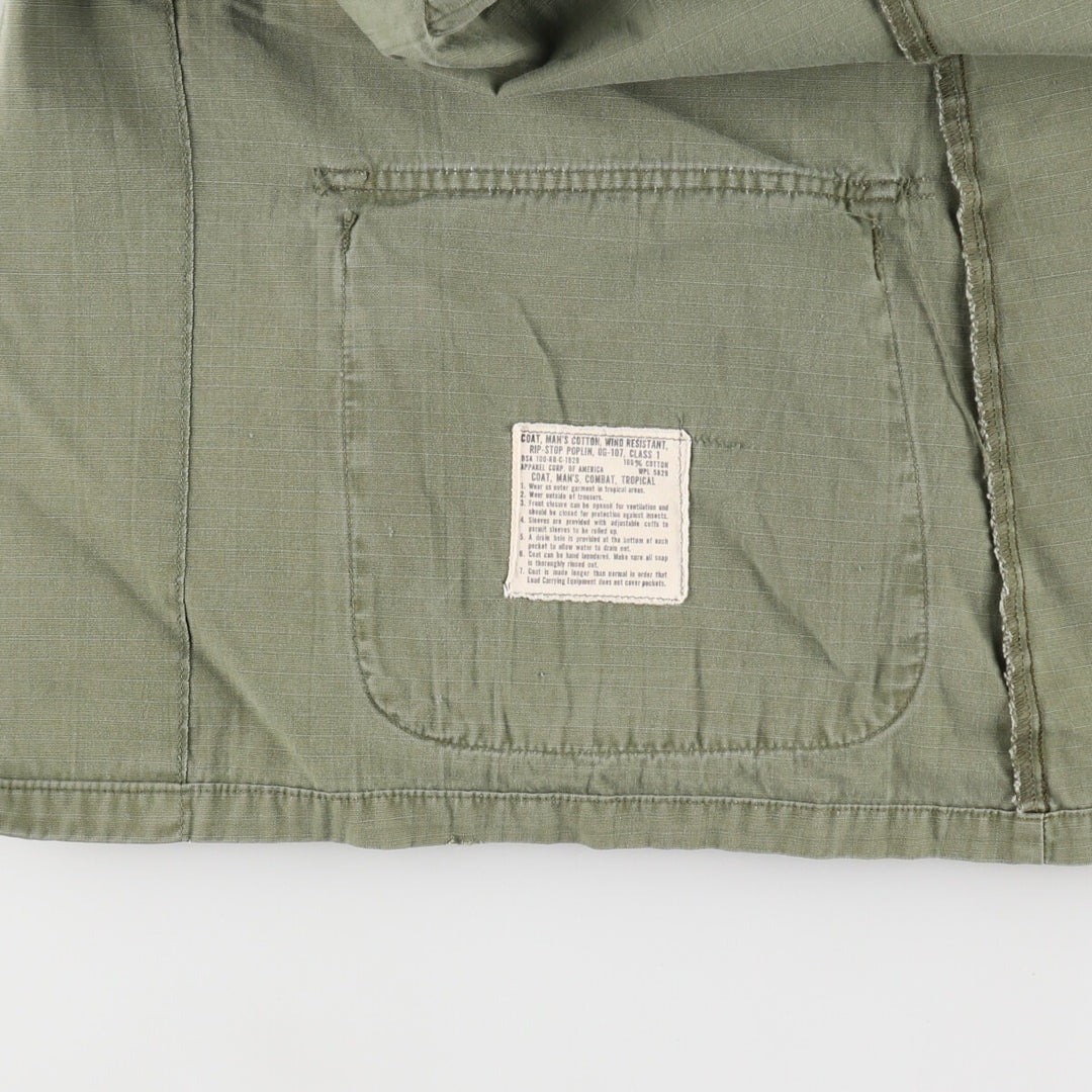 Special price for a genuine 60'S US military Jungle Fatigue 4th Military Combat Jacket, made in USA, size M for men /eaa485214