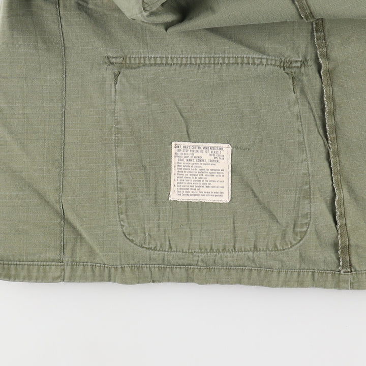 Special price for a genuine 60'S US military Jungle Fatigue 4th Military Combat Jacket, made in USA, size M for men /eaa485214