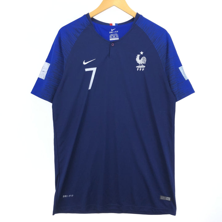 Nike DRI-FIT France National Team Half Button Soccer Jersey Game Shirt Men's XXL / eaa485281