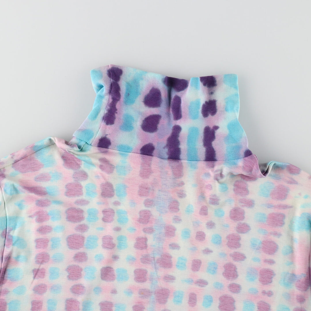 70'S Eddie Bauer Tie-dye Pattern Turtleneck Long T-shirt Long T Women's XXL Vintage / eaa485300