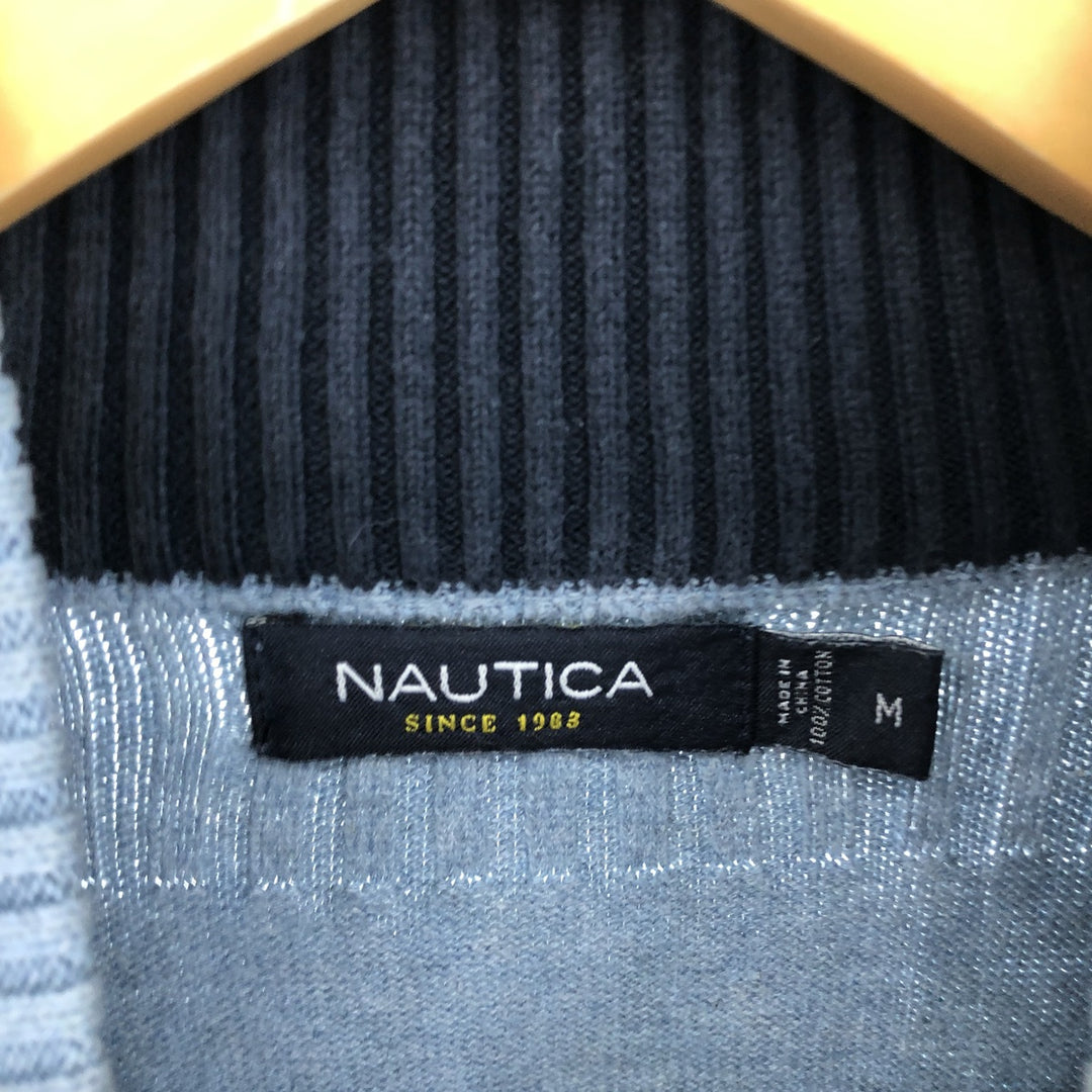 00'S NAUTICA Cotton Knit Half Button Sweater Men's M Size / eaa485320