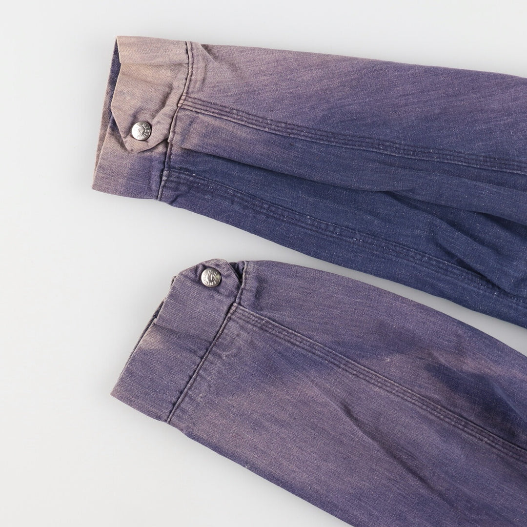 60s-70'S Madewell denim coveralls, men's XL size, vintage / eaa485327