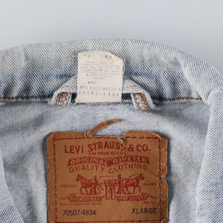 90'S Levi's 70507-4834 denim jacket, G-jacket, men's XL equivalent, vintage /eaa485340