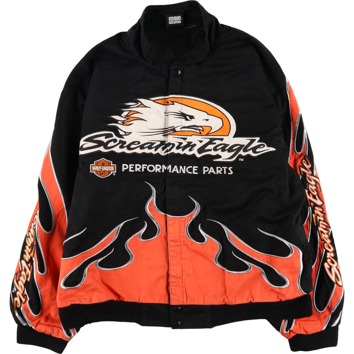 Harley-Davidson SCREAMIN EAGLE Eagle Pattern Racing Jacket Men's L size / eaa485361