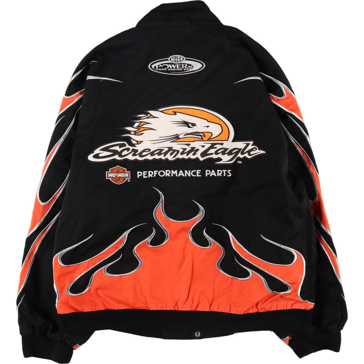 Harley-Davidson SCREAMIN EAGLE Eagle Pattern Racing Jacket Men's L size / eaa485361