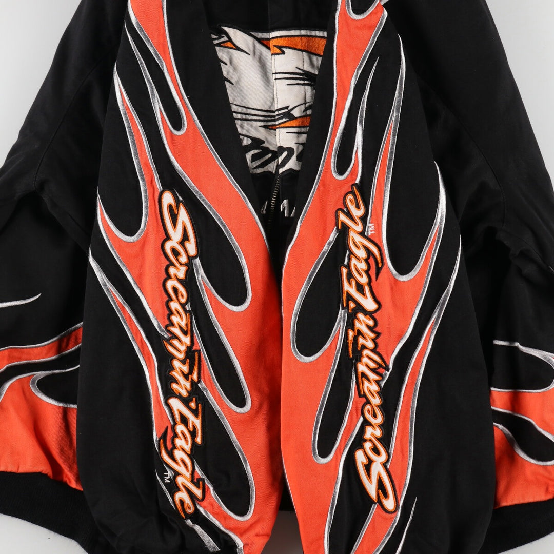 Harley-Davidson SCREAMIN EAGLE Eagle Pattern Racing Jacket Men's L size / eaa485361