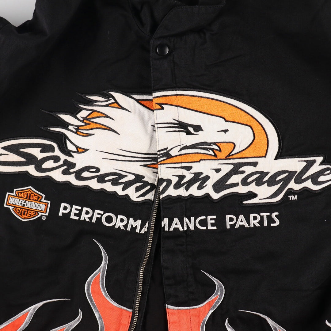 Harley-Davidson SCREAMIN EAGLE Eagle Pattern Racing Jacket Men's L size / eaa485361