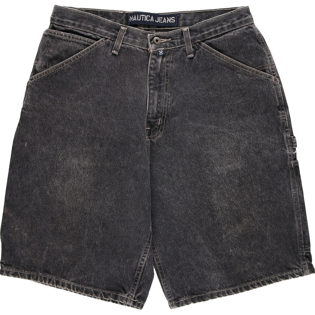 NAUTICA JEANS Black Denim Painter Shorts, Half Pants, Men's, W34 equivalent / eaa485404