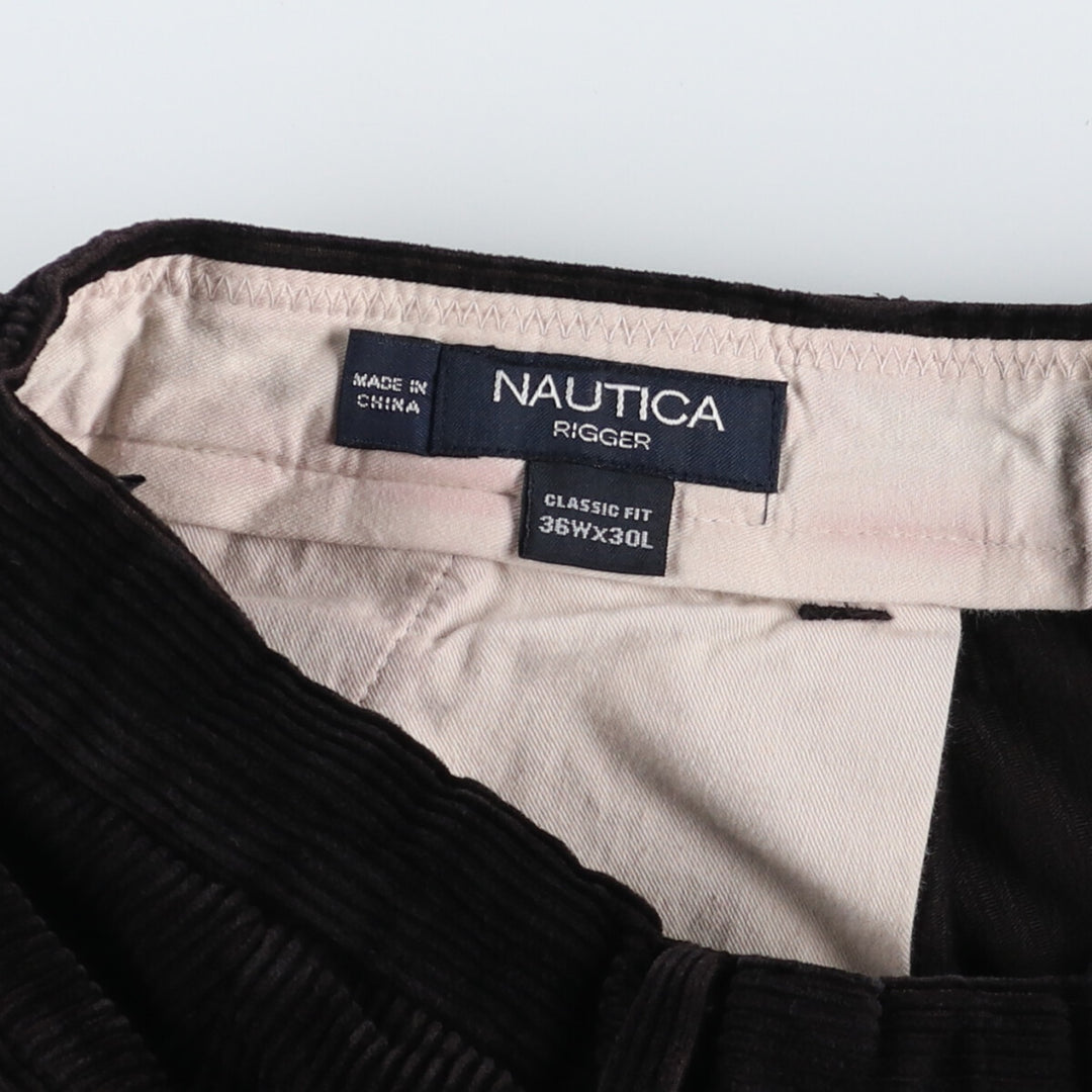 NAUTICA CLASSIC FIT Two-pleat Corduroy Pants for Men, Size W35 / eaa485425