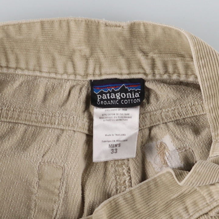 00'S Patagonia ORGANIC COTTON 55105S8 Corduroy Pants for Men, Size W33 / eaa485431