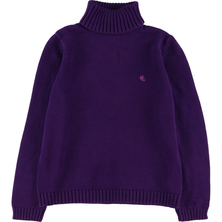 Ralph Lauren LAUREN Lauren Ribbed Turtleneck Cotton Knit Sweater Women's Size L / eaa485535