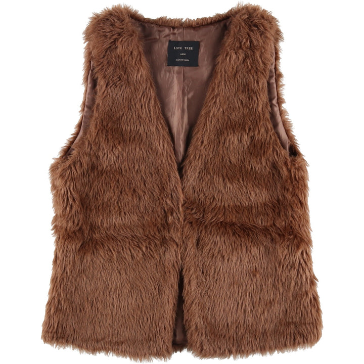 LOVE TREE fur vest for women, size L /eaa485574