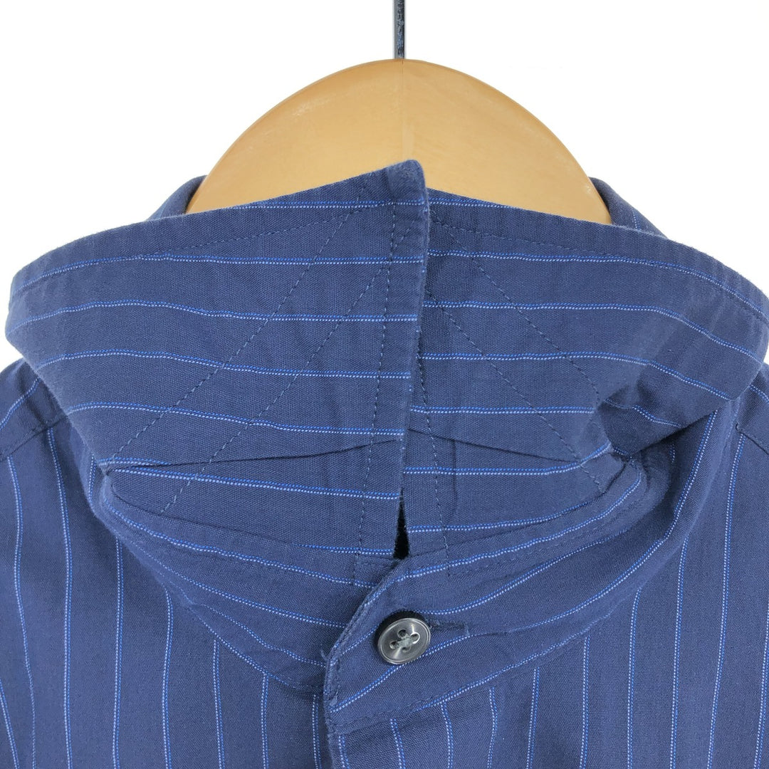 90'S ~ Calvin Klein Wide Collar Long Sleeve Cotton Striped Shirt Men's M Size Vintage / eaa485683