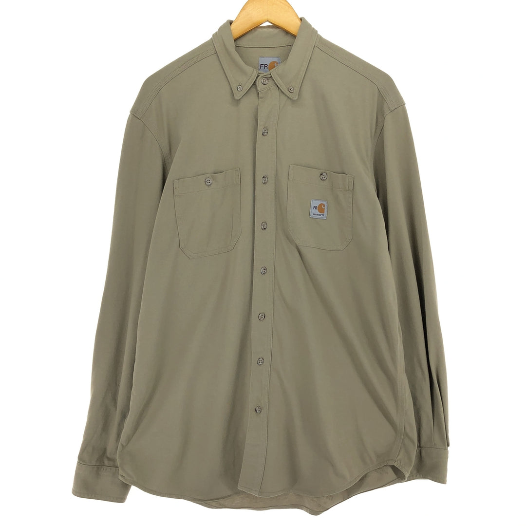 Carhartt FR Series Long Sleeve Button Down Work Shirt Men's XL /eaa485699