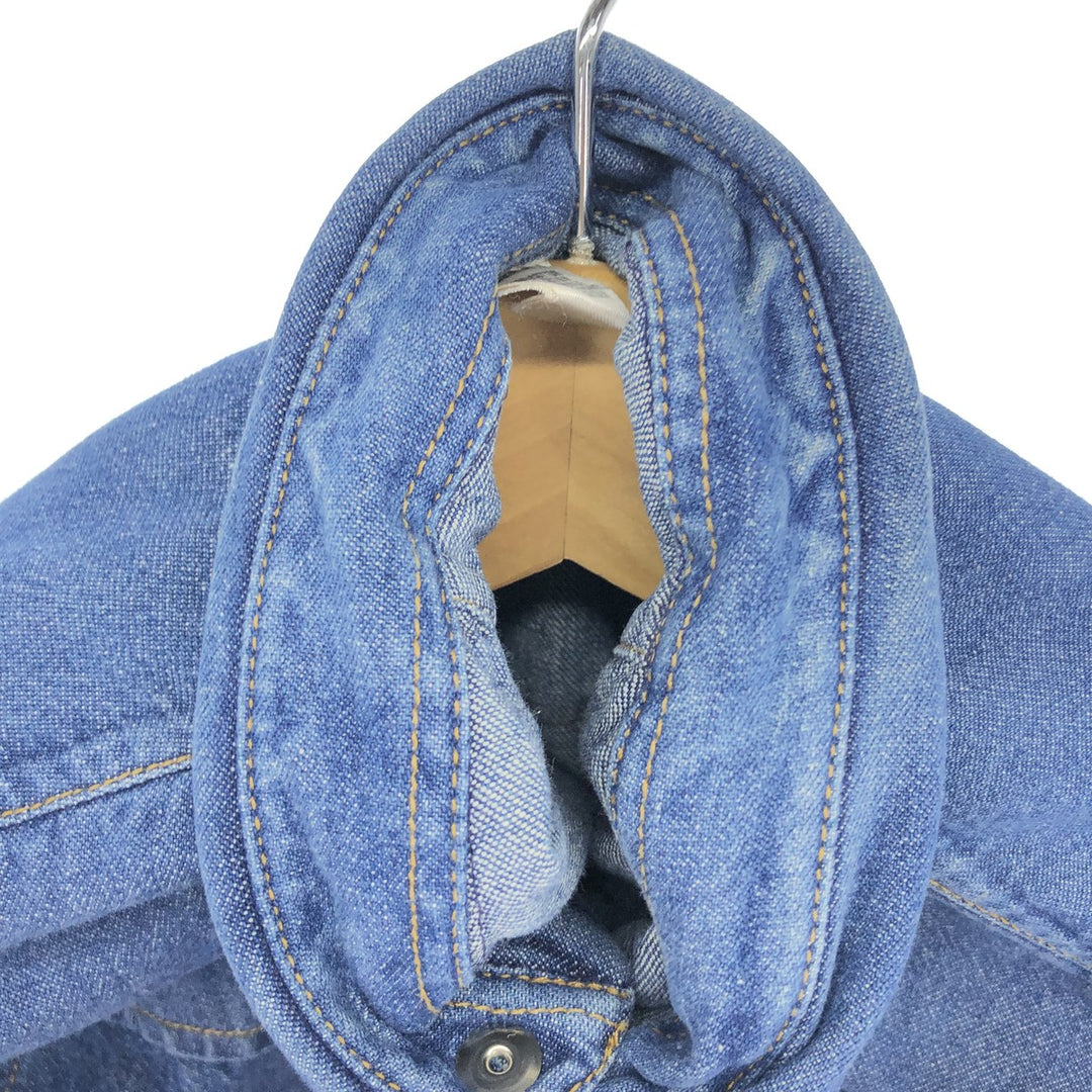 90'S Levi's Plain Long Sleeve Denim Western Shirt Made in Portugal Men's Medium Vintage /eaa485731