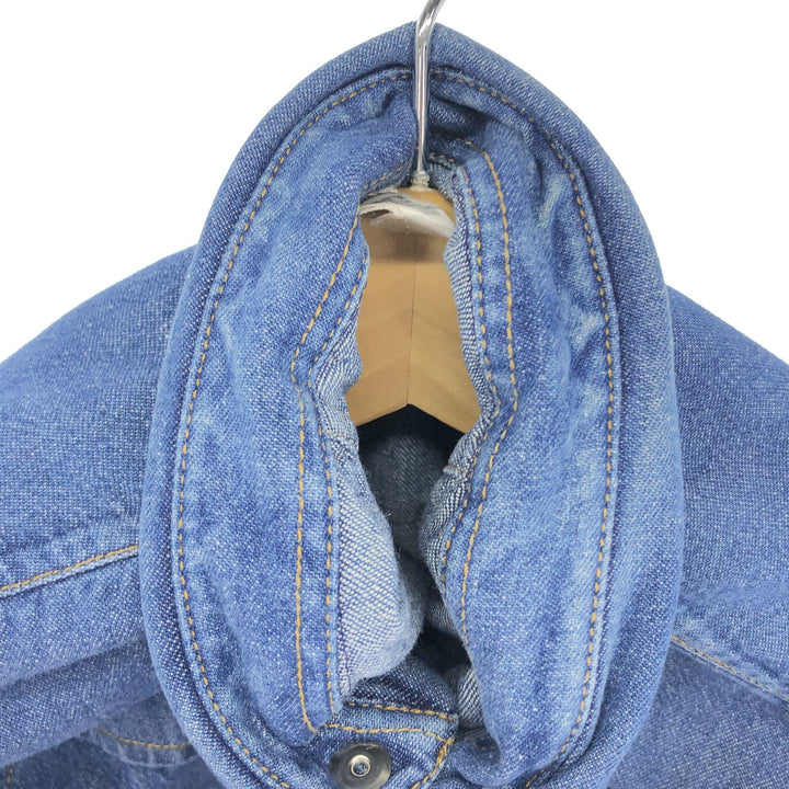 90'S Levi's Plain Long Sleeve Denim Western Shirt Made in Portugal Men's Medium Vintage /eaa485731