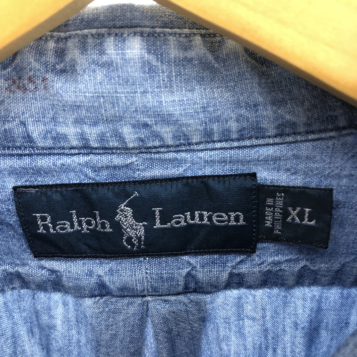 Ralph Lauren Long Sleeve Button Down Chambray Shirt Men's XL / eaa485735