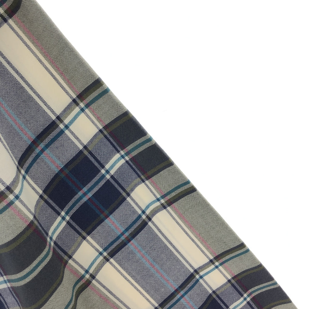 Vintage 80s-90'S Eddie Bauer black tag long-sleeved button-down plaid shirt, men's size L cotton navy blue type Vintage Second Hand