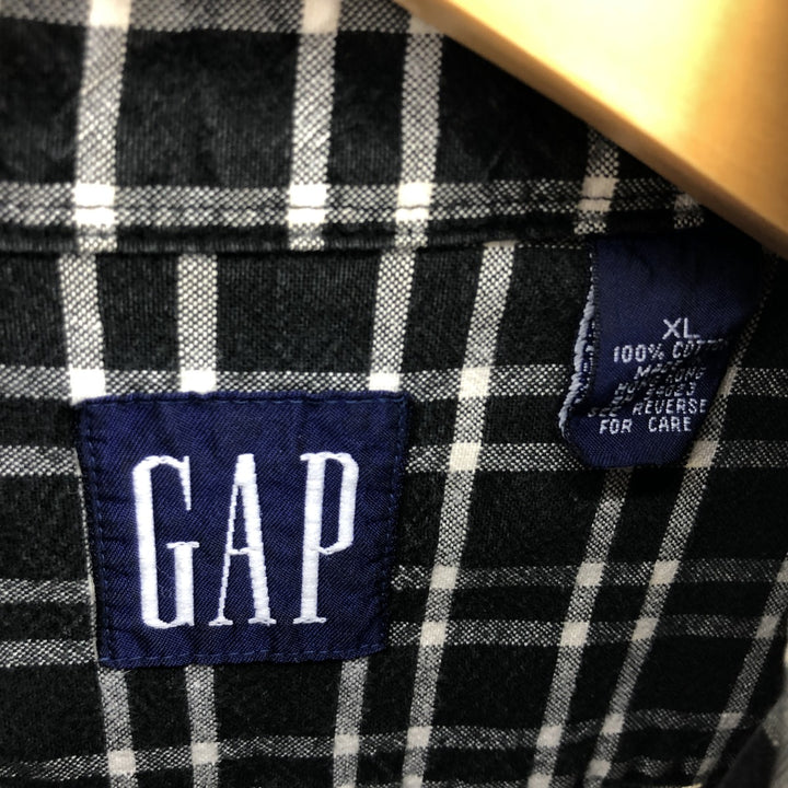 90'S GAP Old Gap Long Sleeve Cotton Check Shirt Men's XL Vintage /eaa485750