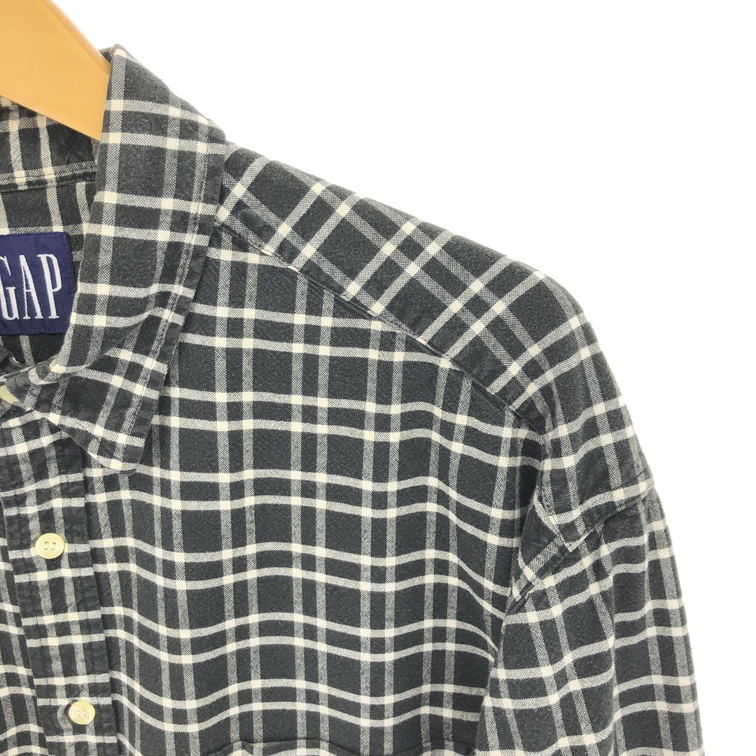 90'S GAP Old Gap Long Sleeve Cotton Check Shirt Men's XL Vintage /eaa485750