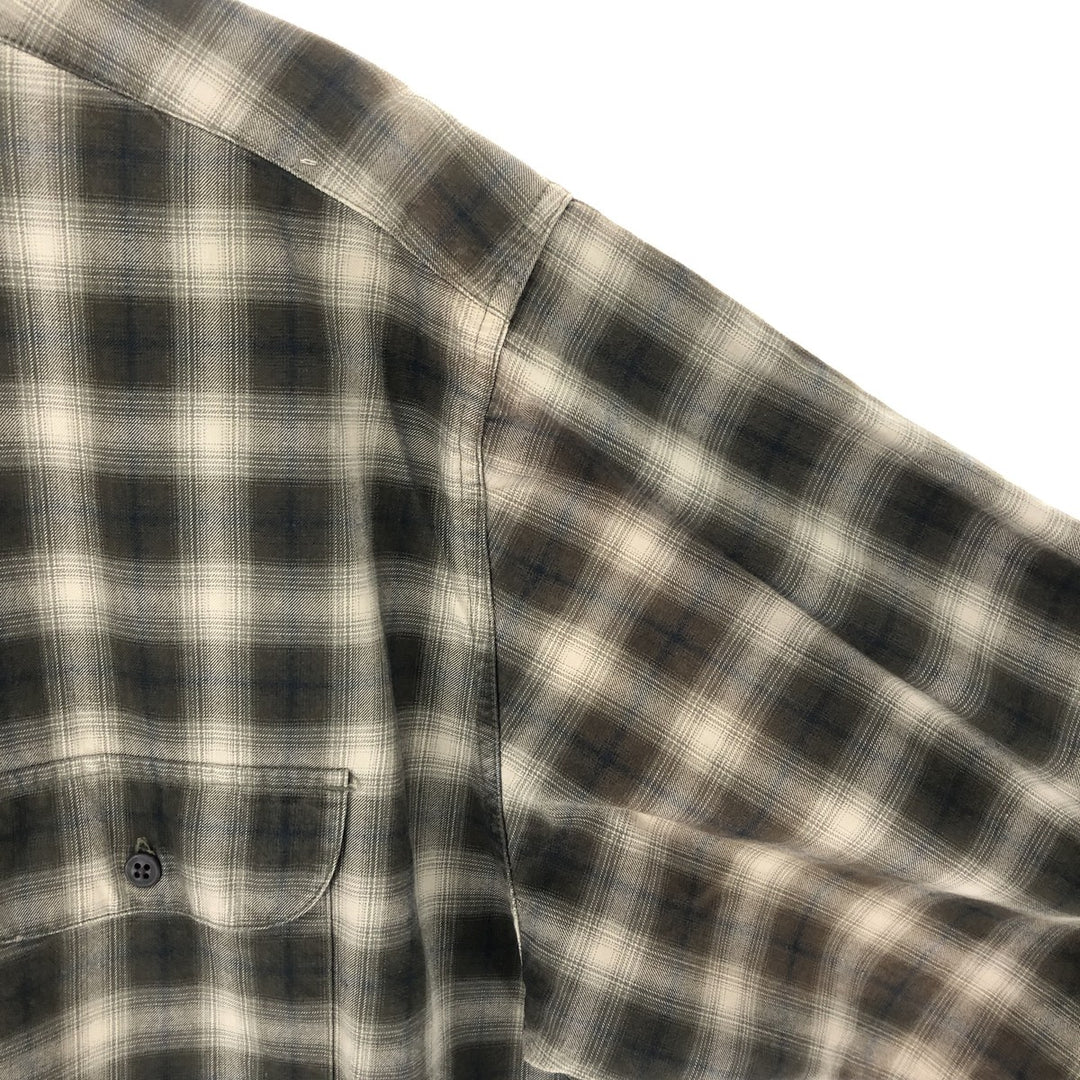 Eddie Bauer Ombre Check Long Sleeve Cotton Check Shirt Men's L size / eaa485751