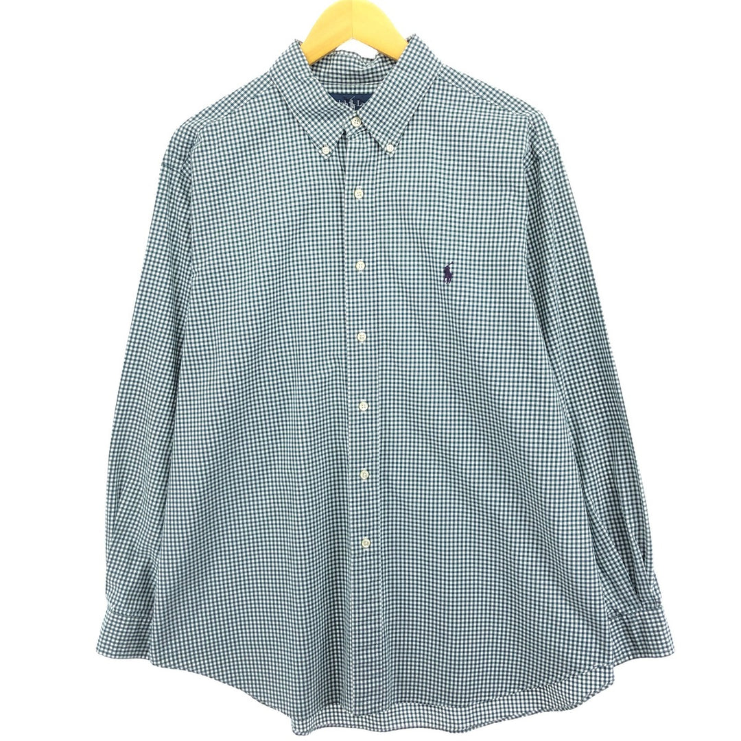 Ralph Lauren Classic Fit Gingham Check Long Sleeve Button Down Check Shirt Men's XL / eaa485842