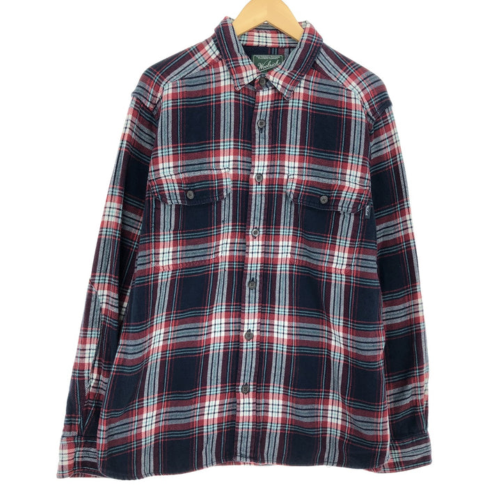 WOOLRICH Long Sleeve Heavy Flannel Check Shirt Men's Size L / eaa485867