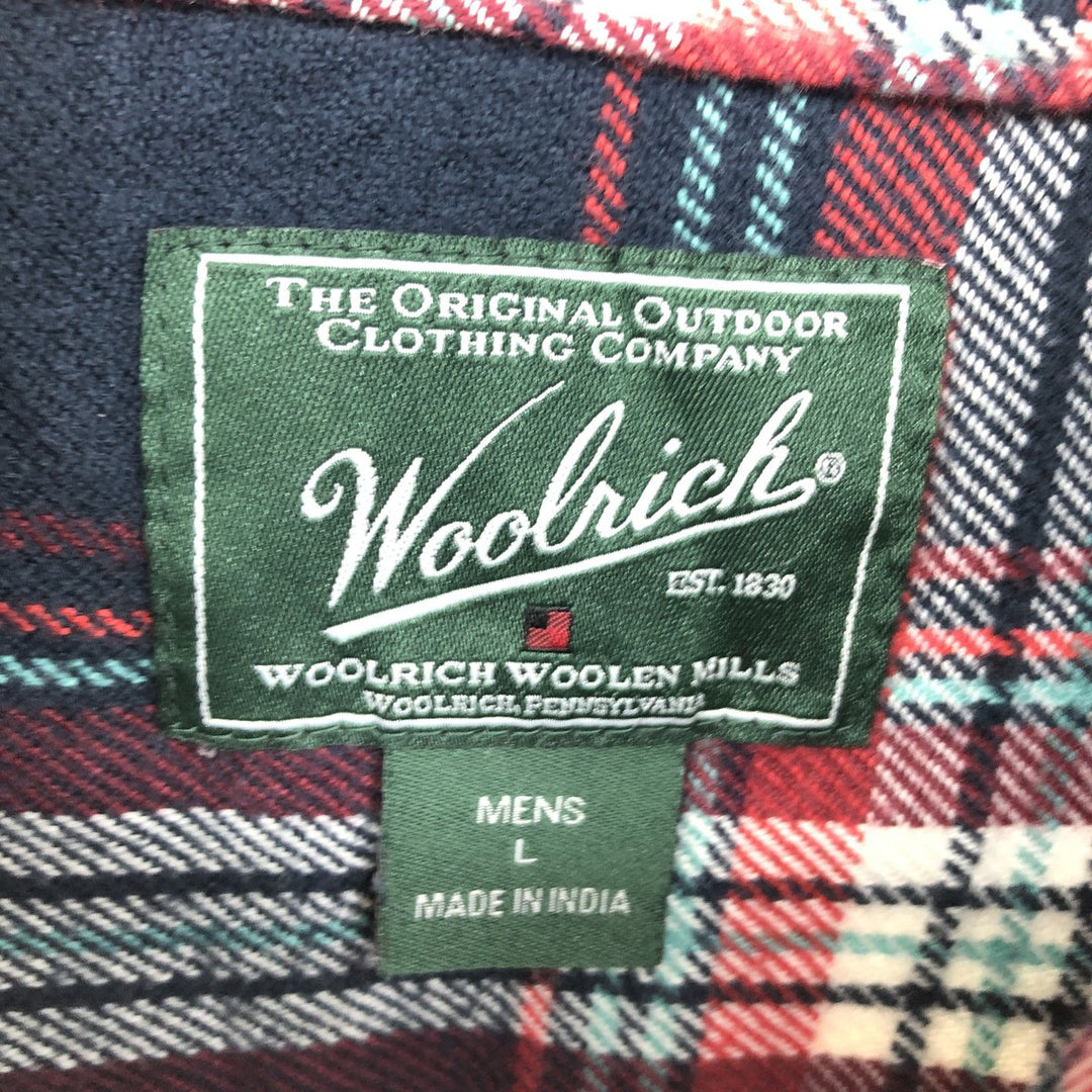 WOOLRICH Long Sleeve Heavy Flannel Check Shirt Men's Size L / eaa485867