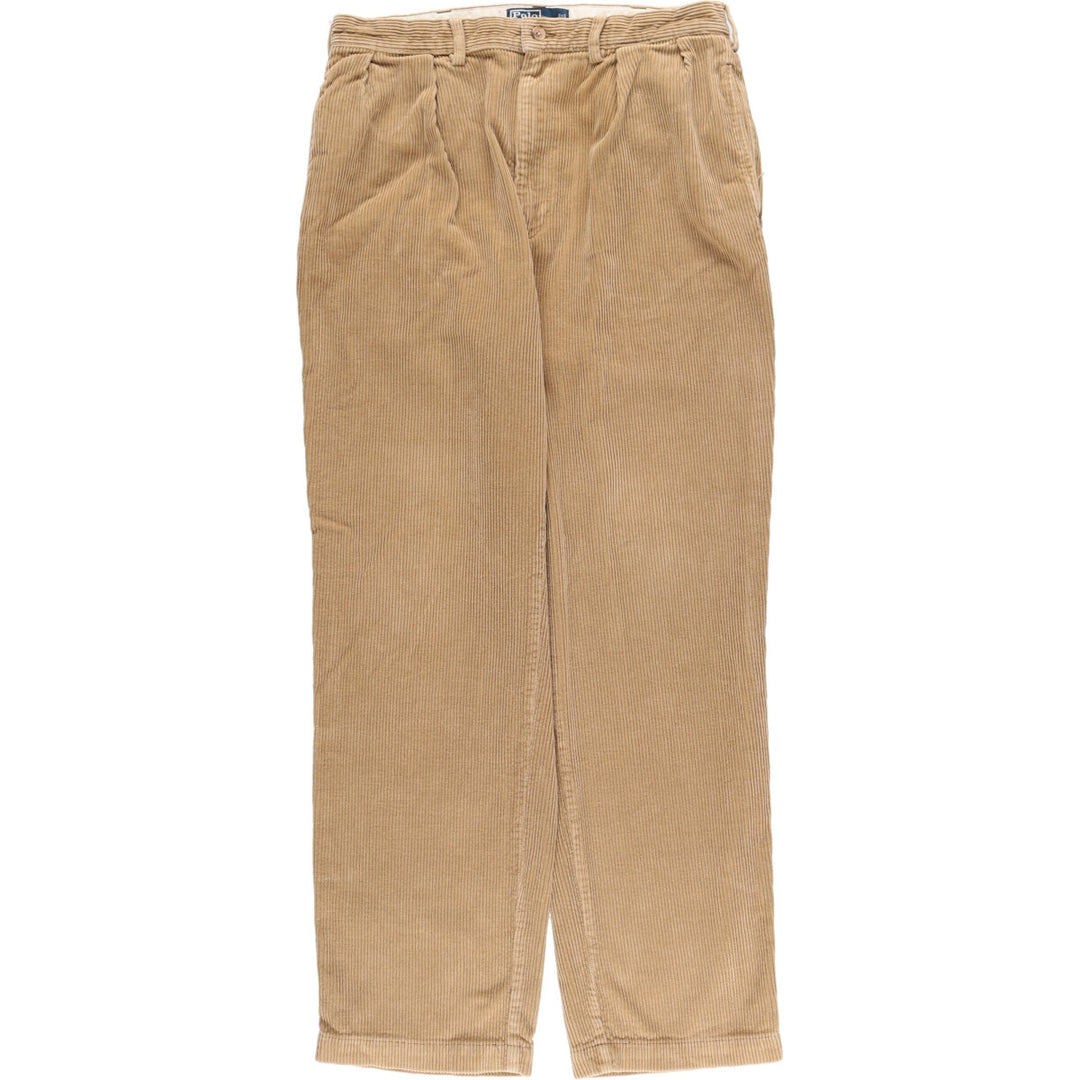 Ralph Lauren POLO by Ralph Lauren wide ribbed two-pleat corduroy pants for men, size W33 / eaa485962