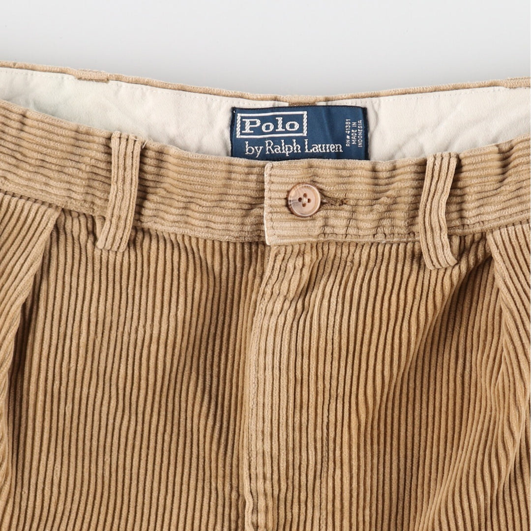 Ralph Lauren POLO by Ralph Lauren wide ribbed two-pleat corduroy pants for men, size W33 / eaa485962