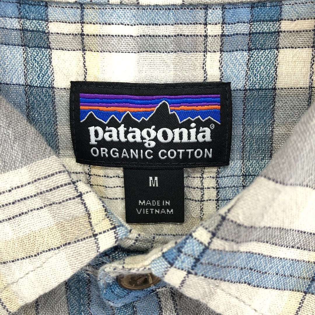 Patagonia 52931SP16 short sleeve cotton check shirt, men's size M / eaa486001