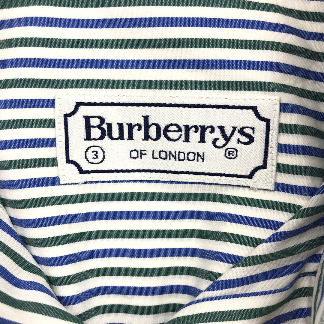 Burberry's BURBERRY LONDON short-sleeved cotton striped shirt, men's size L cotton blue type Vintage Second Hand