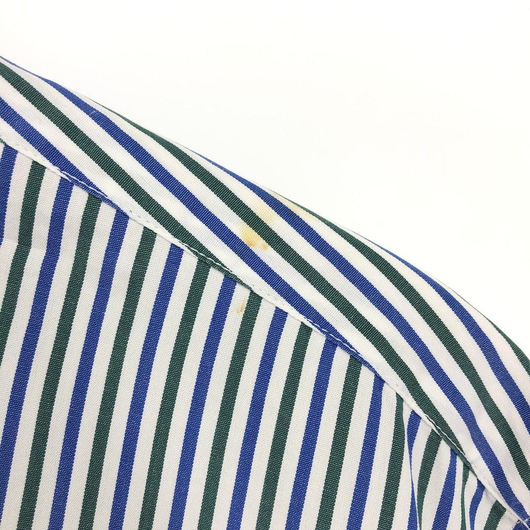 Burberry's BURBERRY LONDON short-sleeved cotton striped shirt, men's size L cotton blue type Vintage Second Hand