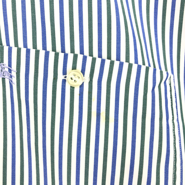 Burberry's BURBERRY LONDON short-sleeved cotton striped shirt, men's size L cotton blue type Vintage Second Hand
