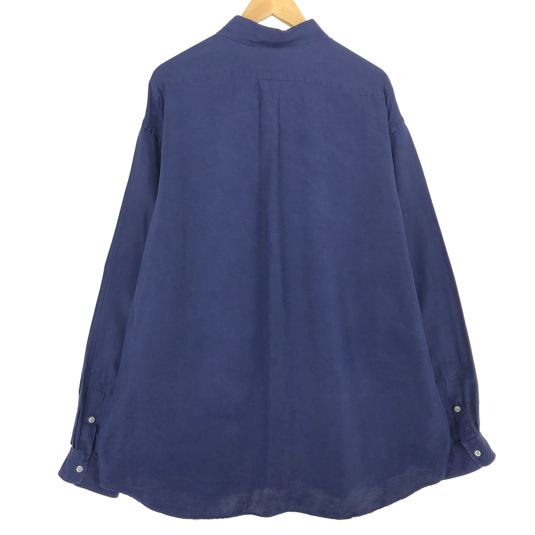 Ralph Lauren BLAKE long sleeve silk x linen button down shirt men's XXL equivalent / eaa486068