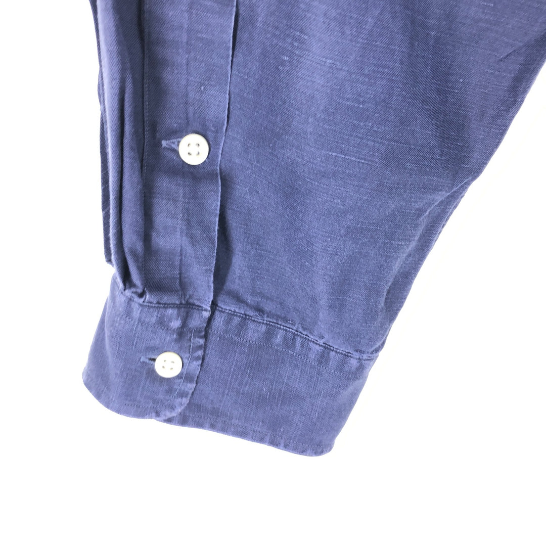 Ralph Lauren BLAKE long sleeve silk x linen button down shirt men's XXL equivalent / eaa486068