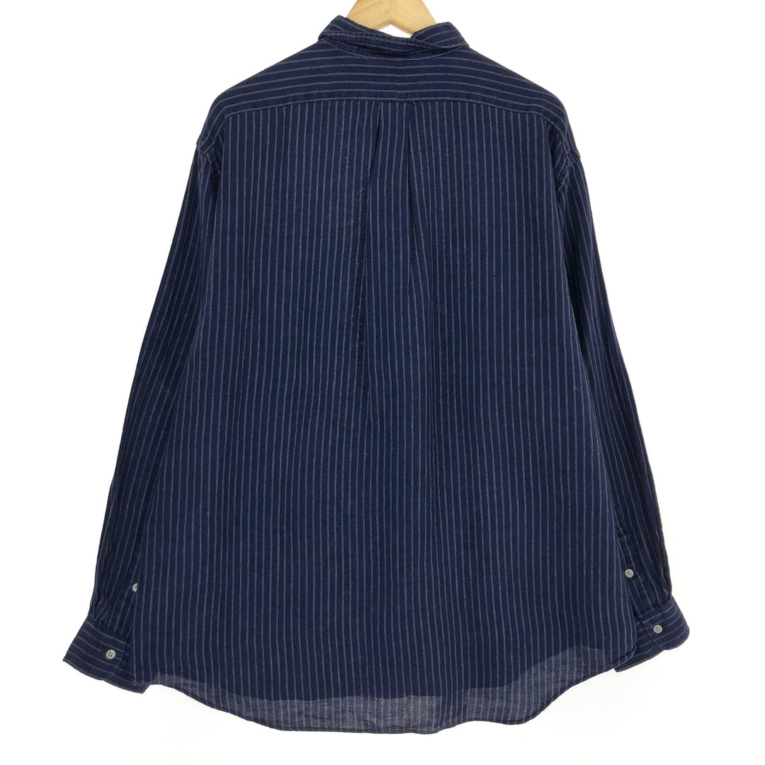Ralph Lauren POLO by Ralph Lauren Stripe Pattern Long Sleeve Linen Shirt Men's XL / eaa486069