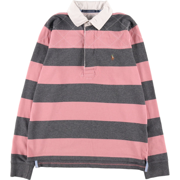 Ralph Lauren RALPH LAUREN SPORT Striped Pattern Long Sleeve Rugby Shirt Women's Size L / eaa486230