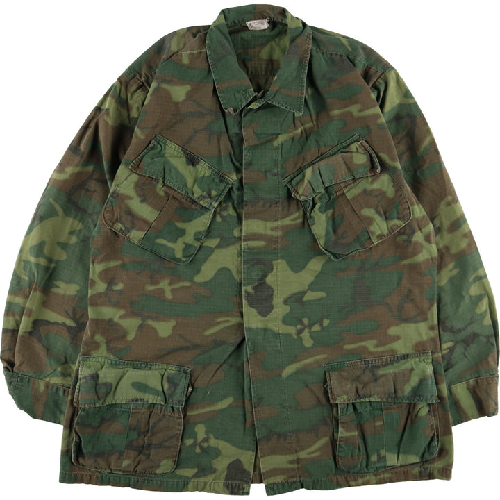 1960'S US Military Jungle Fatigue 5th Camouflage Pattern Military Combat Jacket Made in USA Men's M Size Vintage /eaa486243